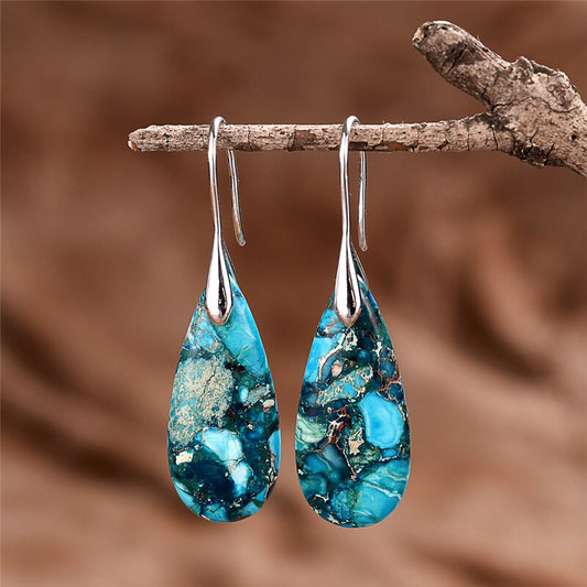 Ocean Regalite Drop Earrings