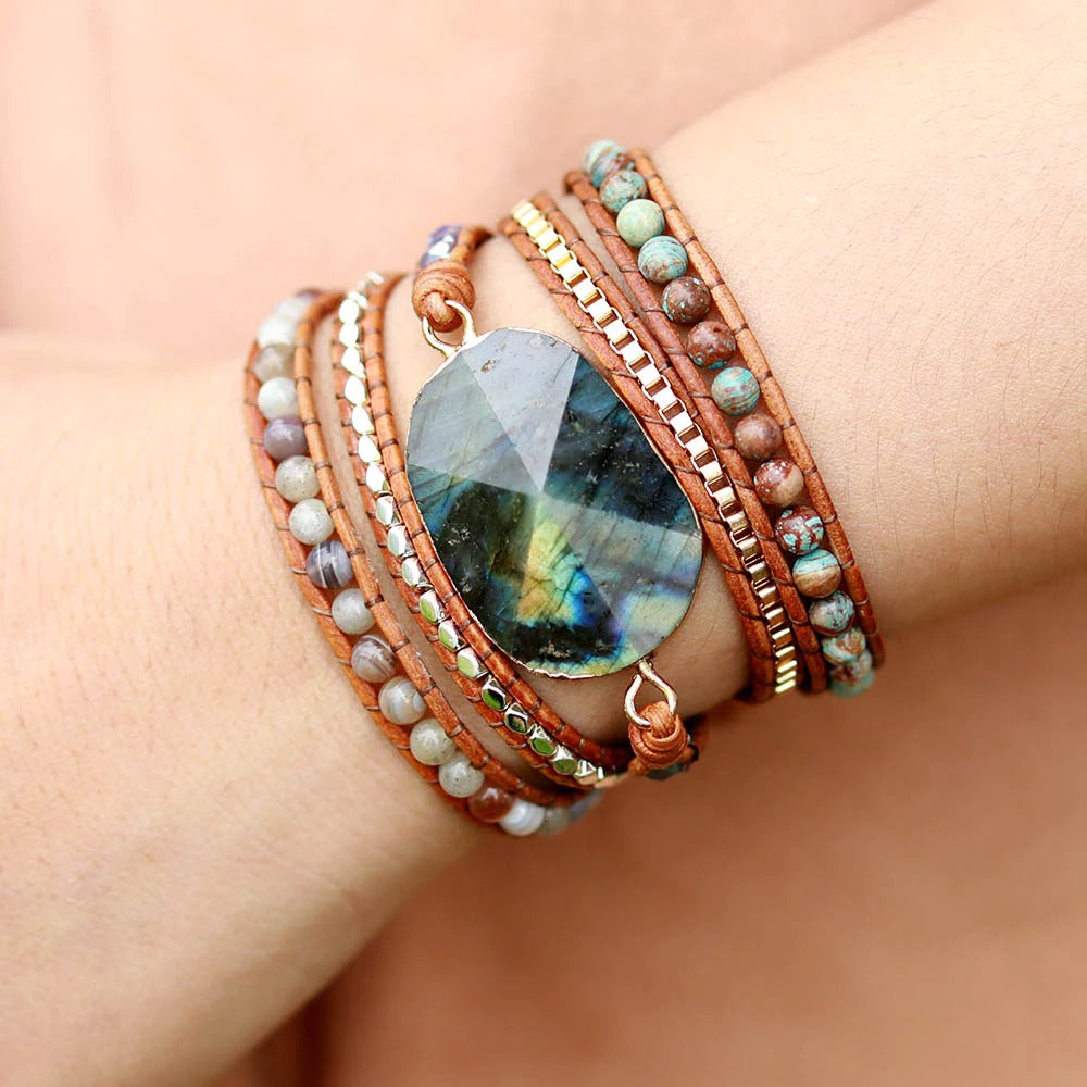 Labradorite Wrap Bracelet