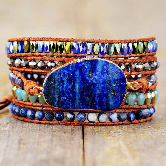 Lapis Lazuli Protection Wrap Bracelet