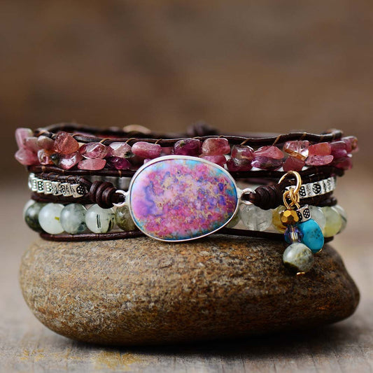 Purple Jasper Wrap Bracelet