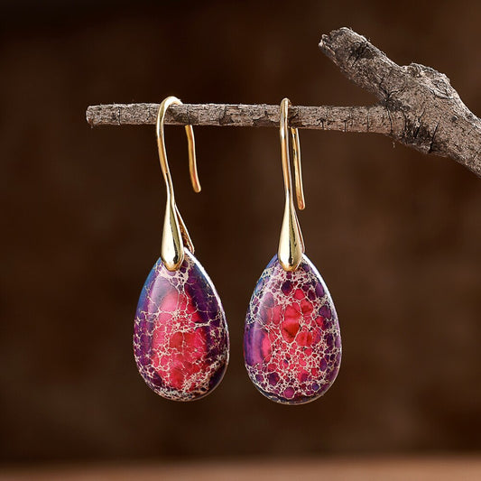 Imperial Jasper Teardrop Earrings