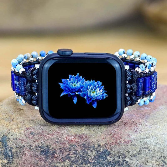 Blue Hematite Apple Watch Strap