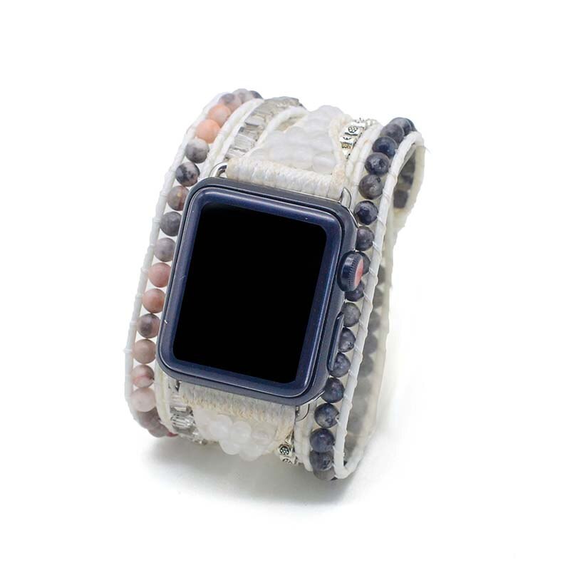 Handmade White Labradorite Apple Watch Strap