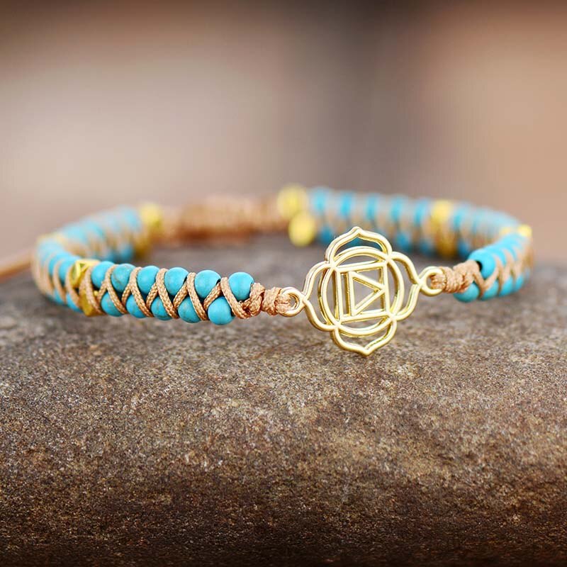 Turquoise Lotus Bracelet