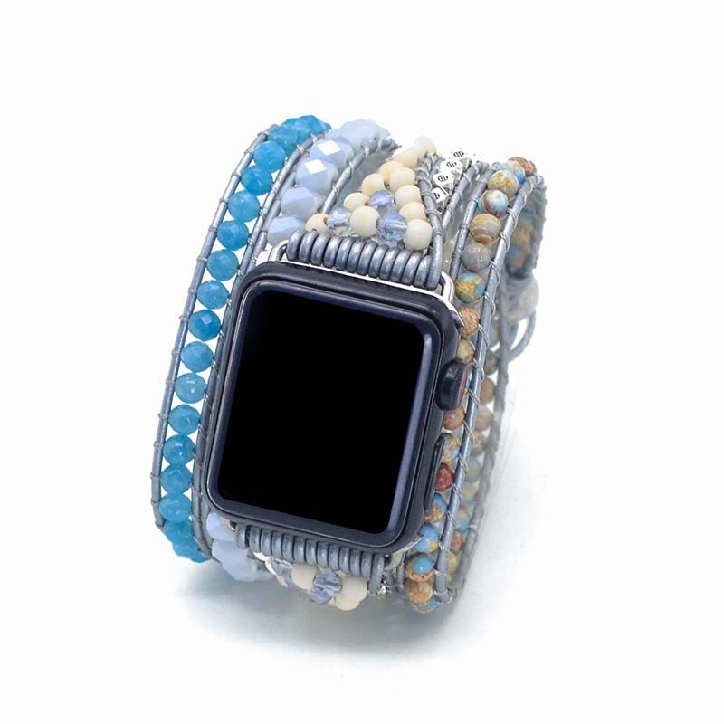 Handgefertigtes Topas-Apple-Watch-Armband