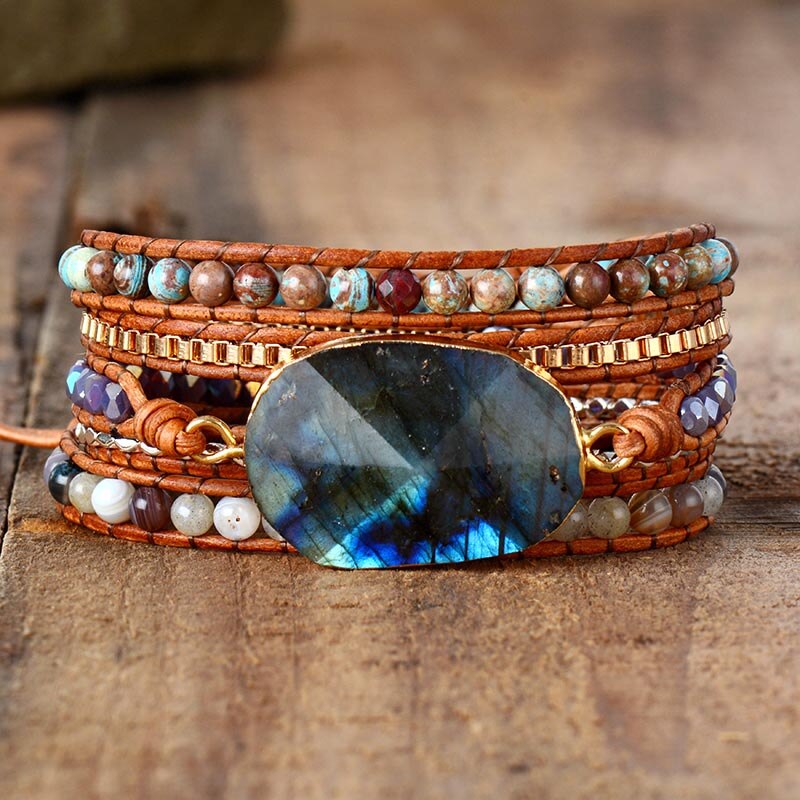 Labradorite Wrap Bracelet