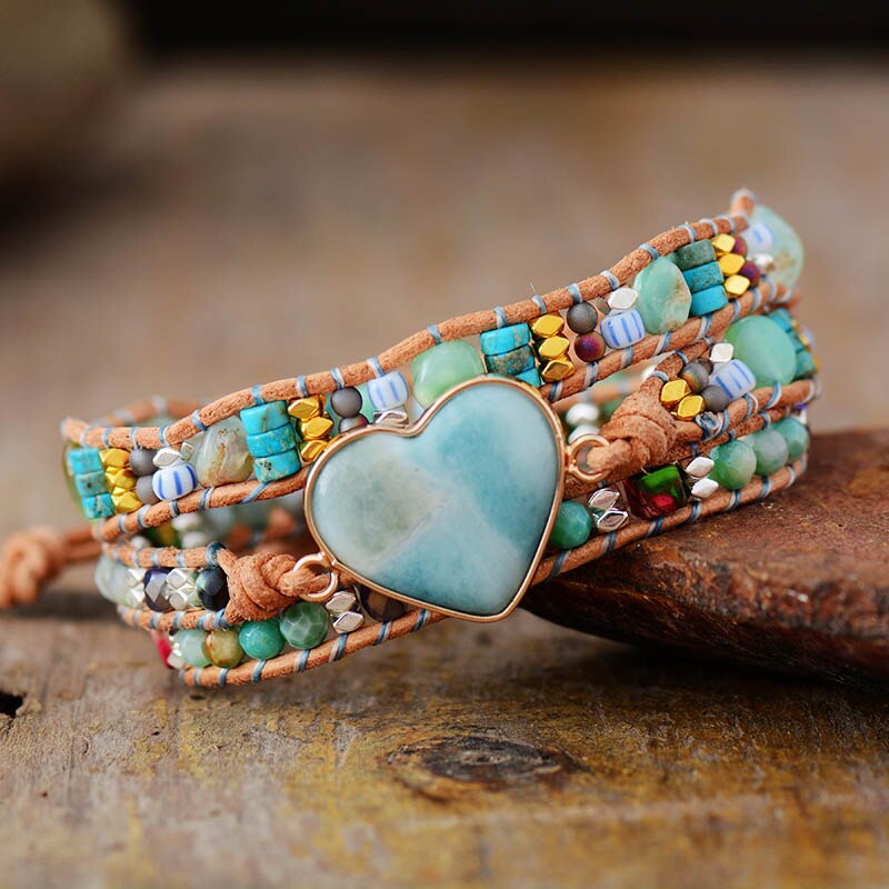 Amazonite Love Protection Wrap Bracelet