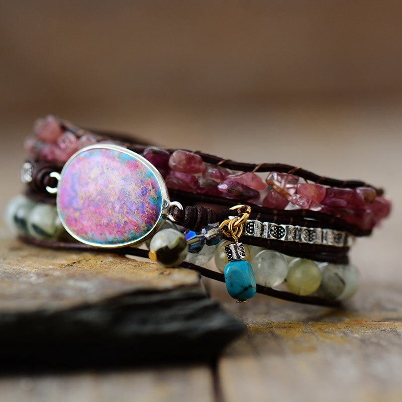 Purple Jasper Wrap Bracelet