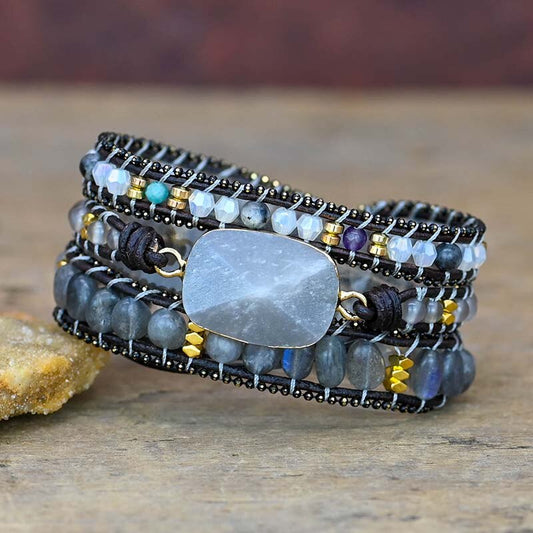 Labradorite Protection Wrap Bracelet