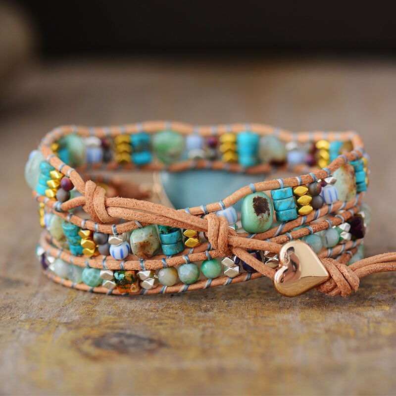 Amazonite Love Protection Wrap Bracelet