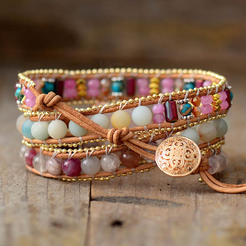 Rose Quartz Love Wrap Bracelet