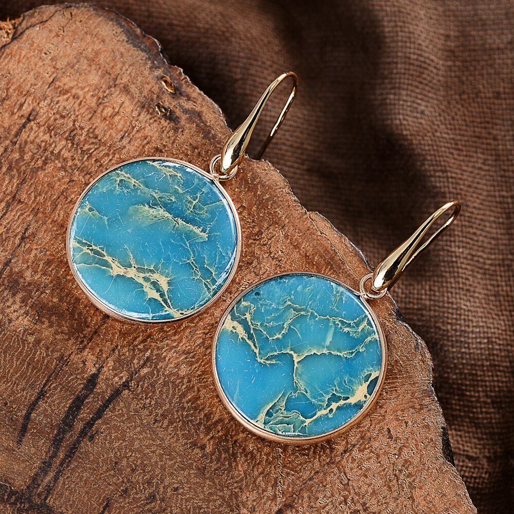 Round Regalite Drop Earrings