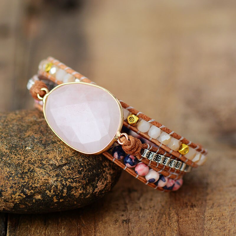 Rose Quartz Wrap Bracelet