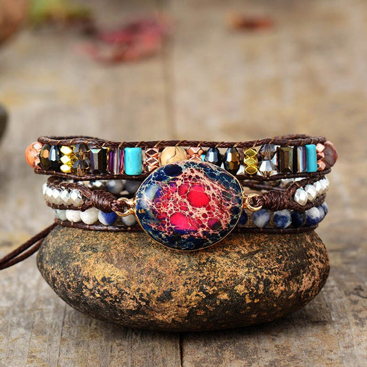 Fire Imperial Jasper Bracelet