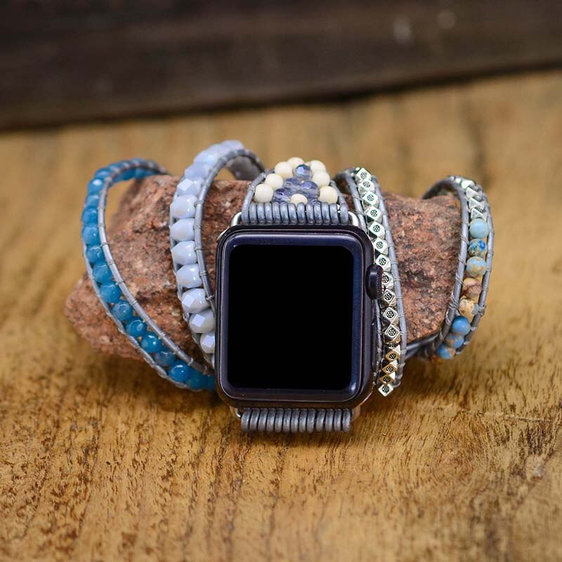 Handgefertigtes Topas-Apple-Watch-Armband