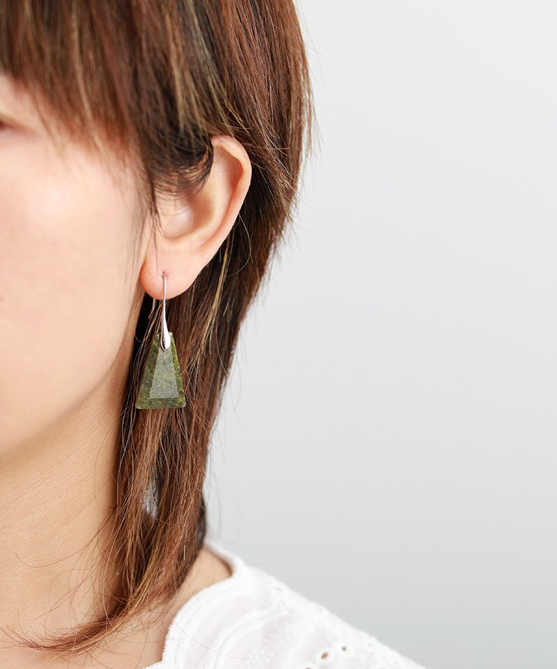 Green Jasper Drop Earrings