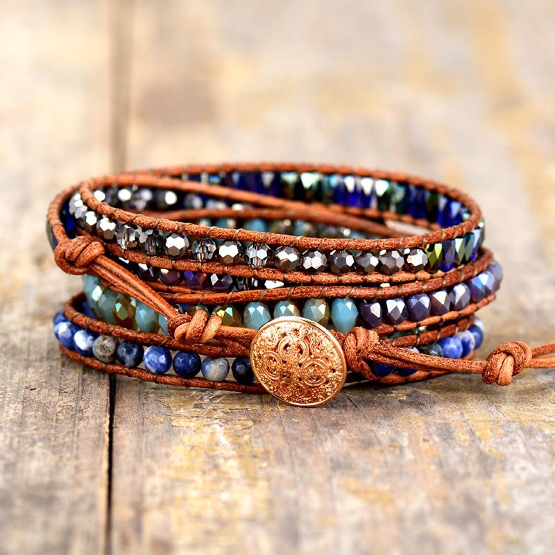 Lapis Lazuli Protection Wrap Bracelet