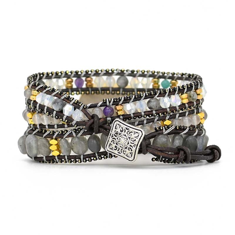 Labradorite Protection Wrap Bracelet