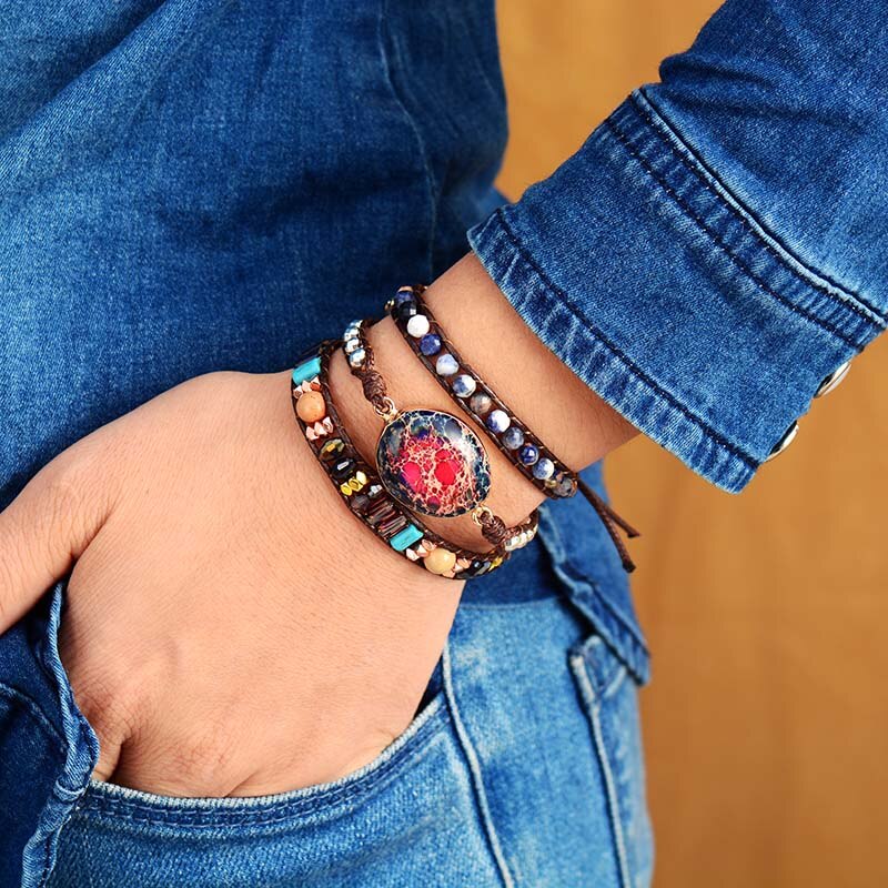 Fire Imperial Jasper Bracelet