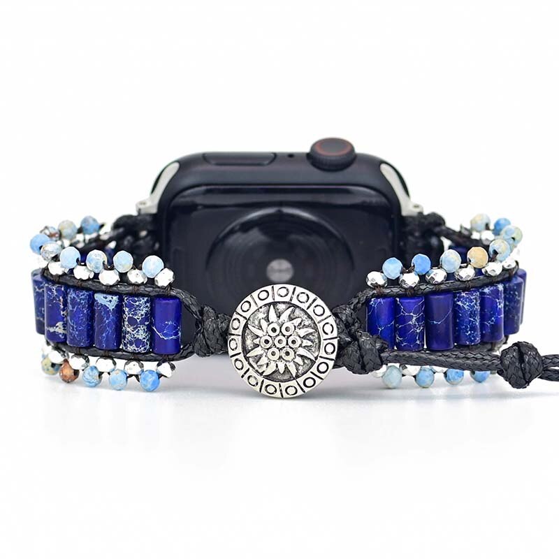 Blue Hematite Apple Watch Strap
