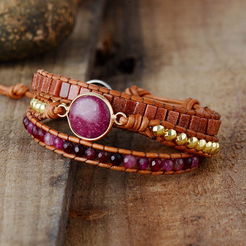 Sunstone Precious Wrap Bracelet