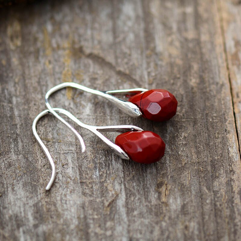 Blooming Jasper Classic Drop Earrings