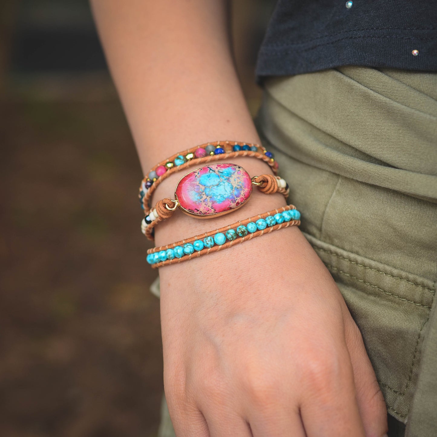 Emperor Apatite Wrap Bracelet