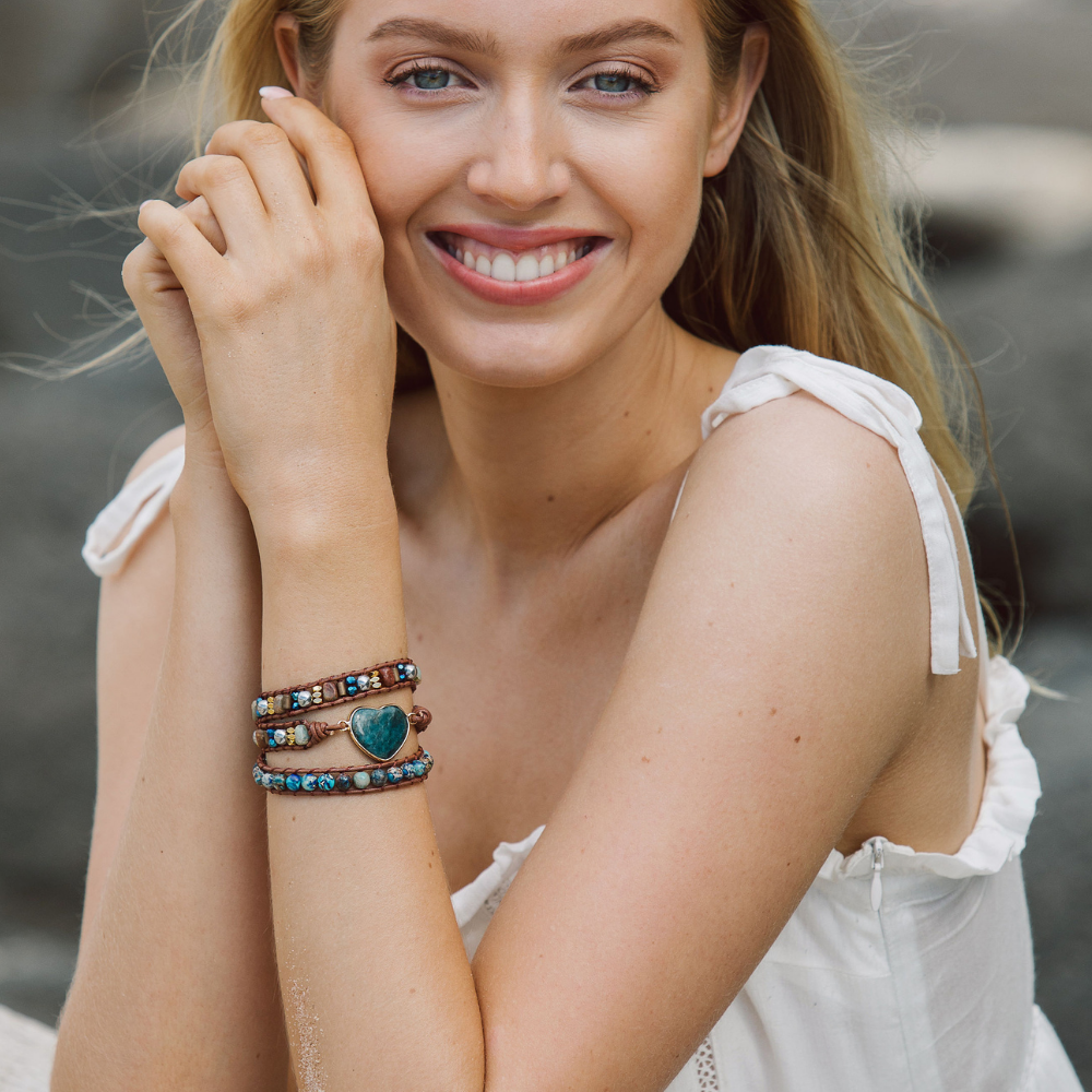 Blaues Apatit-Schutzarmband