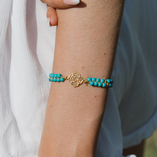 Turquoise Lotus Bracelet