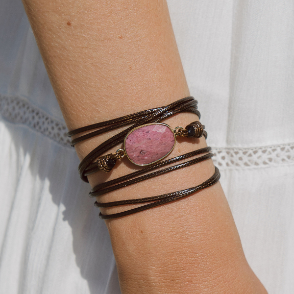 Rhodonite Wrap Bracelet