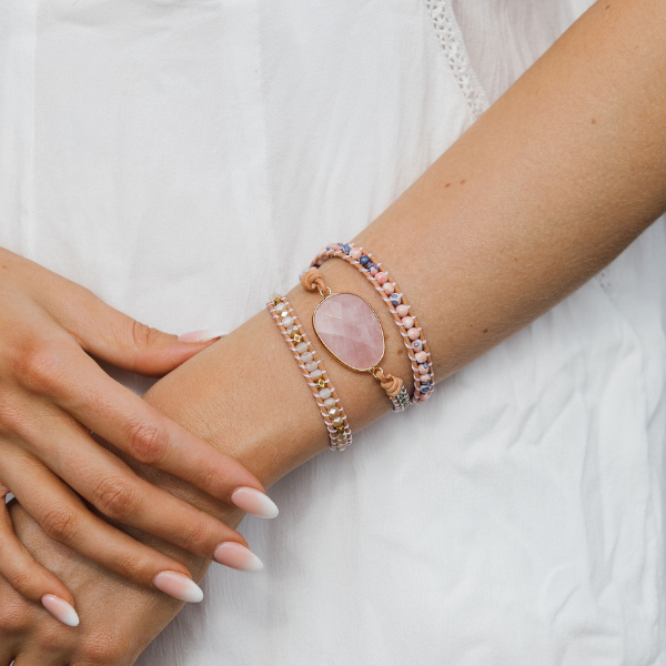 Rose Quartz Wrap Bracelet