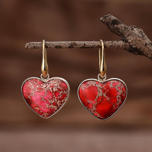 Jasper Love Drop Earrings