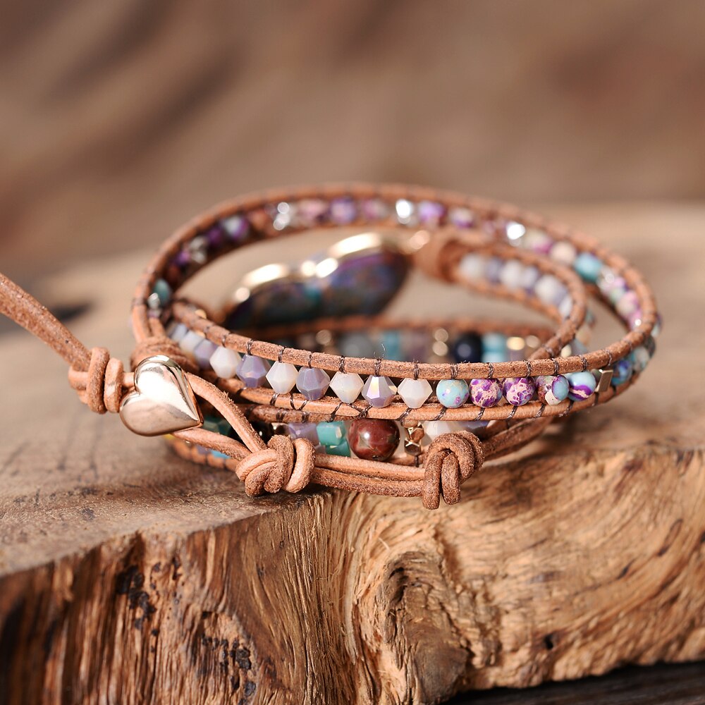 Jasper Love Wrap Bracelet