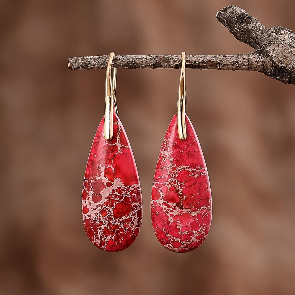 Imperial Jasper Teardrop Earrings