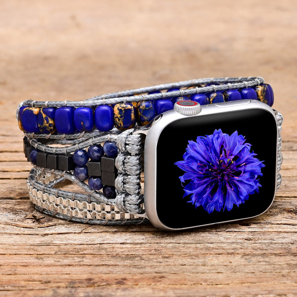 Handmade Jasper Apple Watch Strap