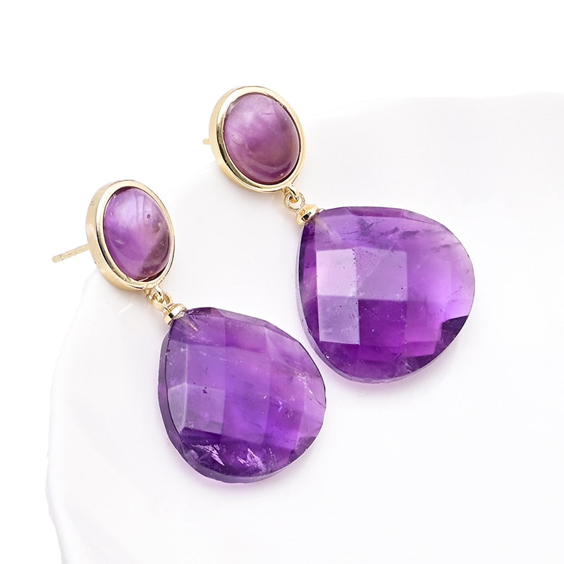 Amethyst Wassertropfen Ohrringe