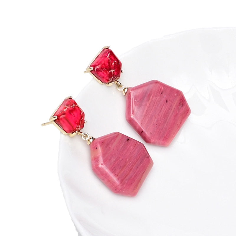 Emperor Rhodochrosite Dangle Earrings