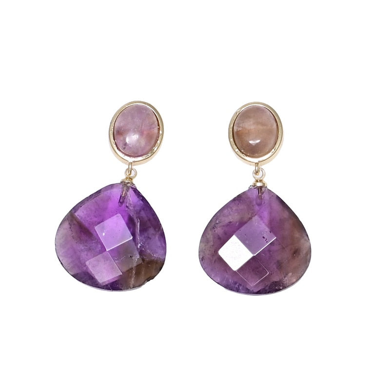 Amethyst Wassertropfen Ohrringe