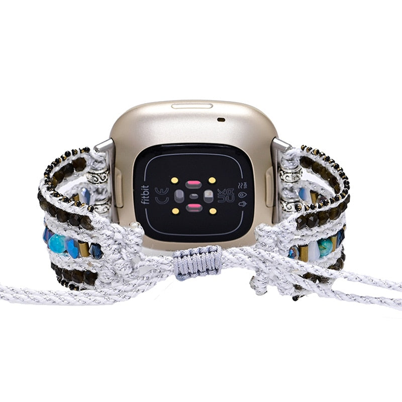 Handmade Obsidian Fitbit Watch Strap