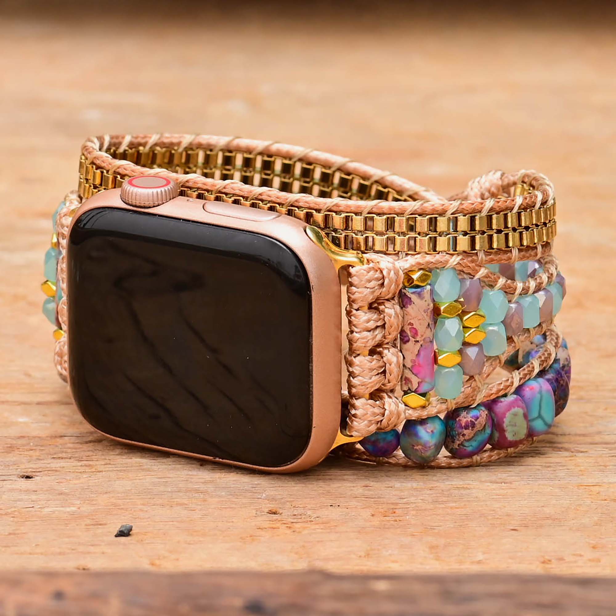 Lila Jaspis &amp; Achat Apple Watch Armband