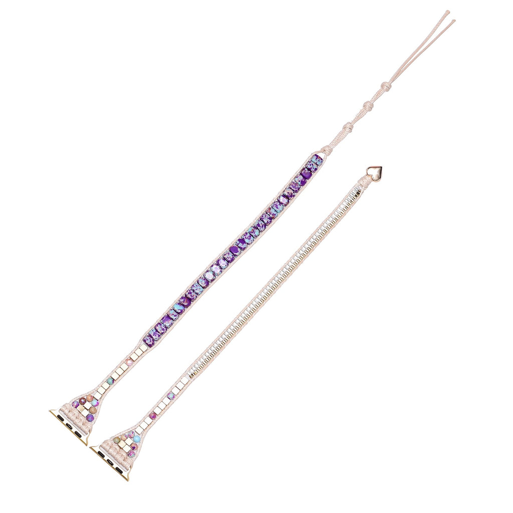 Purple Imperial Jasper Apple Watch Strap