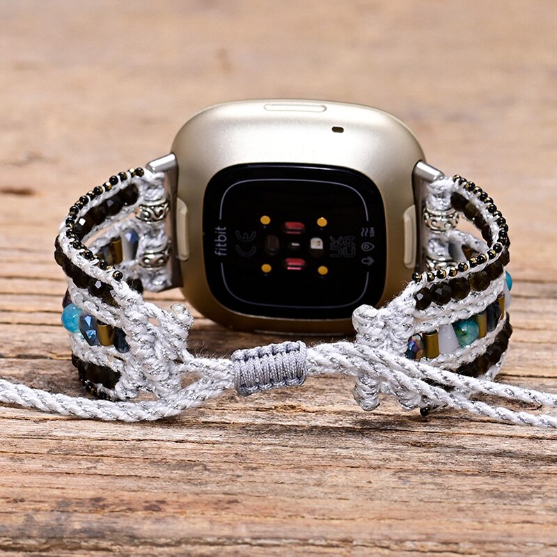 Handmade Obsidian Fitbit Watch Strap