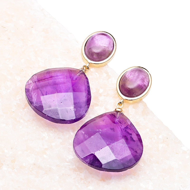 Amethyst Wassertropfen Ohrringe