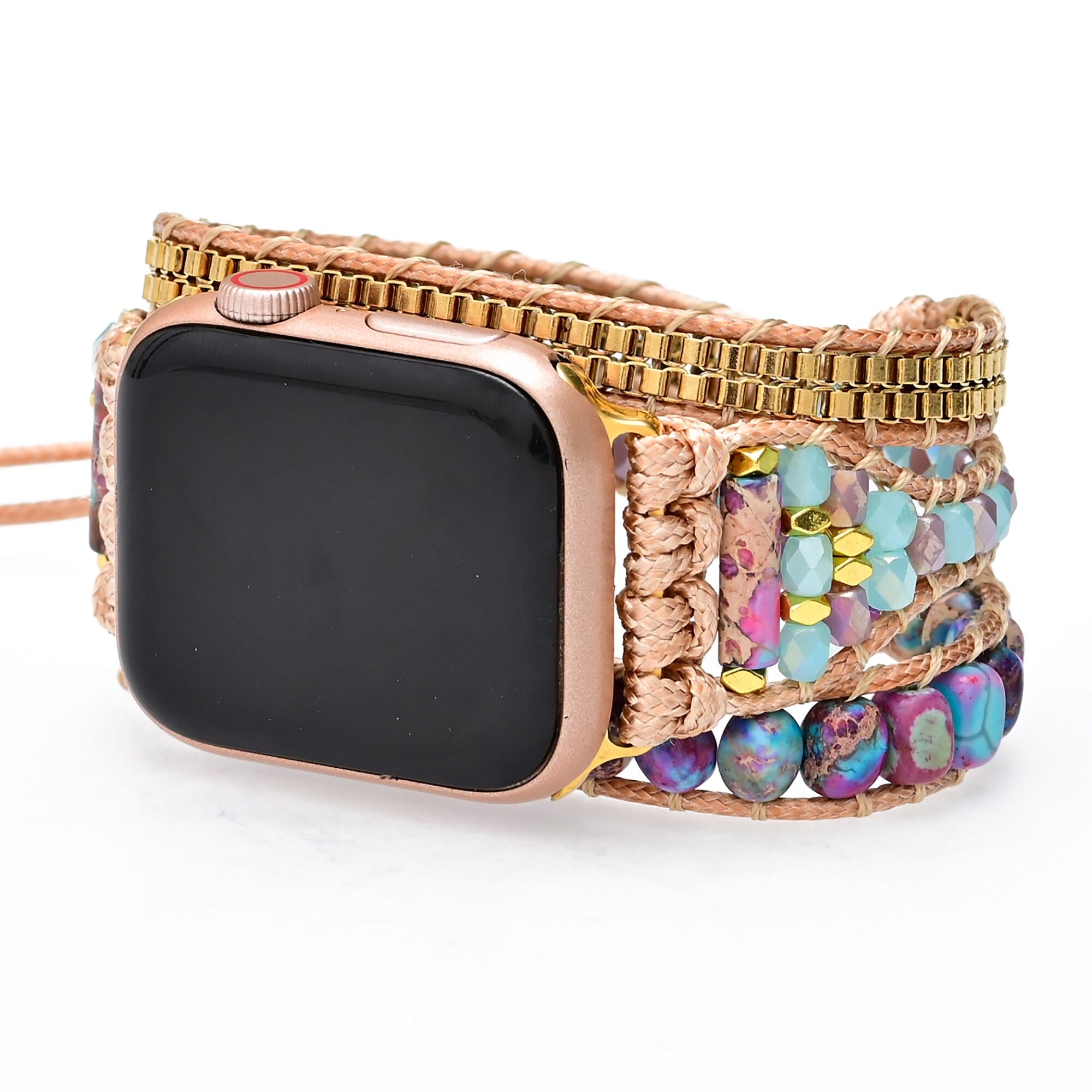 Lila Jaspis &amp; Achat Apple Watch Armband