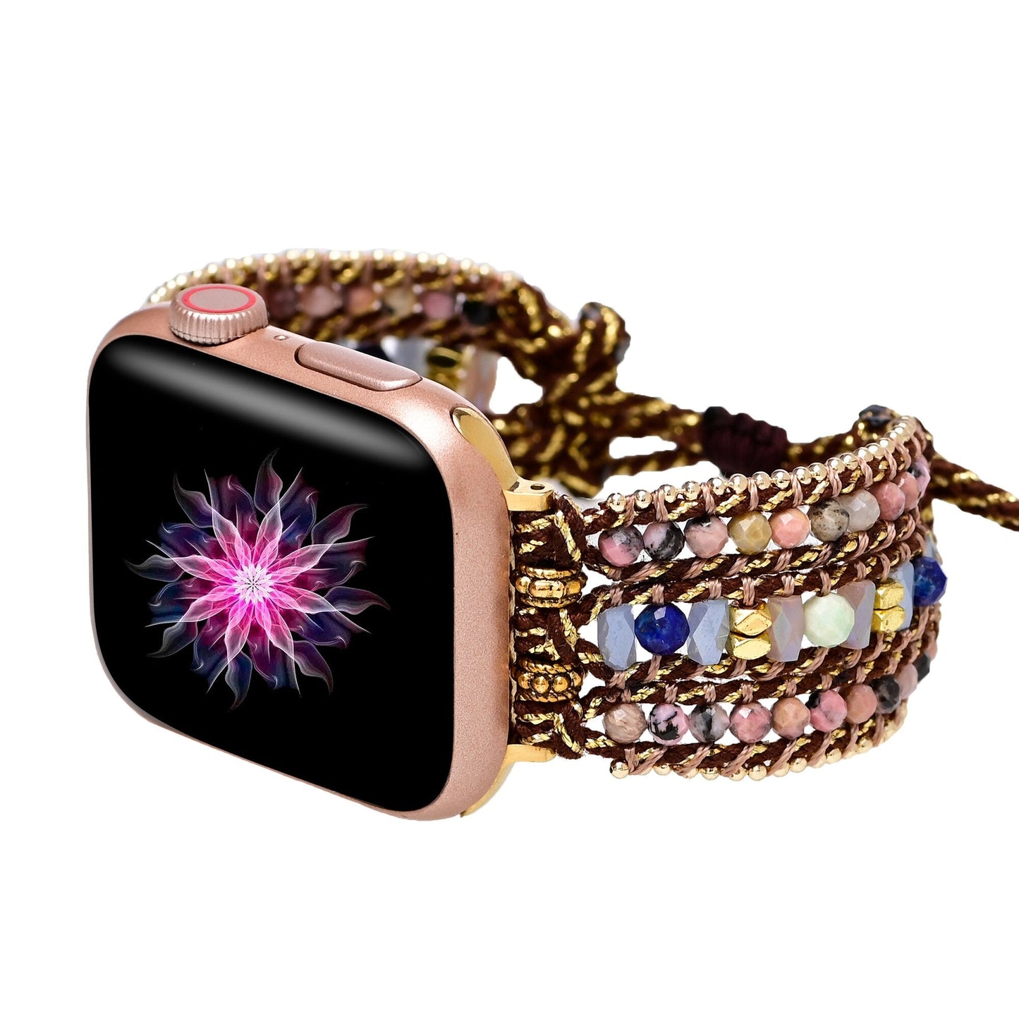 Rhodochrosit &amp; Lapislazuli Apple Watch Armband 