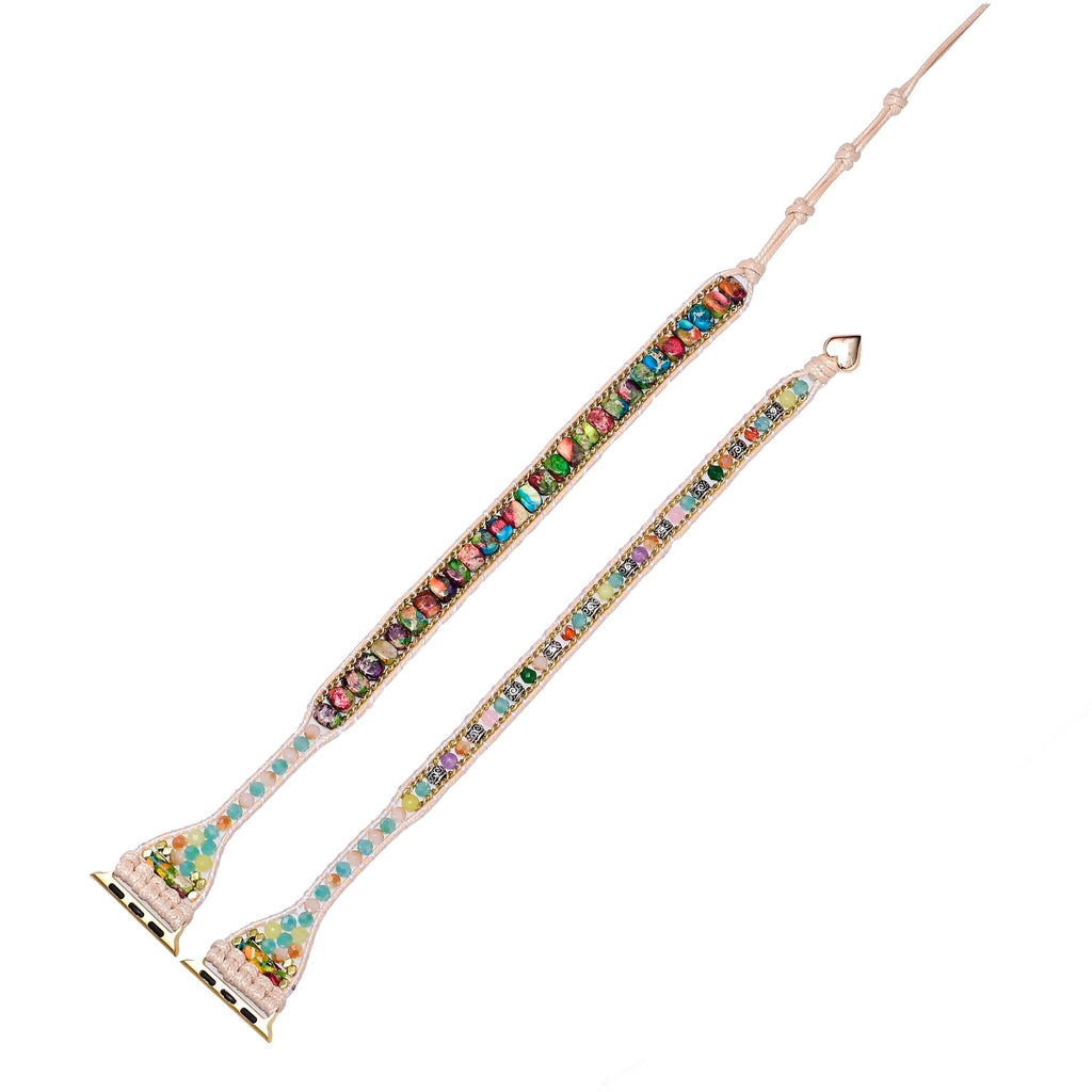 Mixed Colour Agate Apple Watch Strap