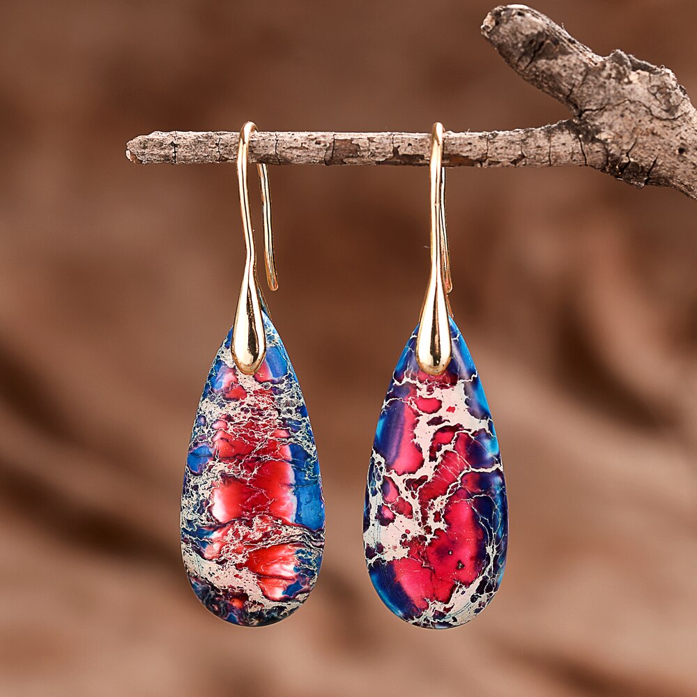 Imperial Jasper Teardrop Earrings