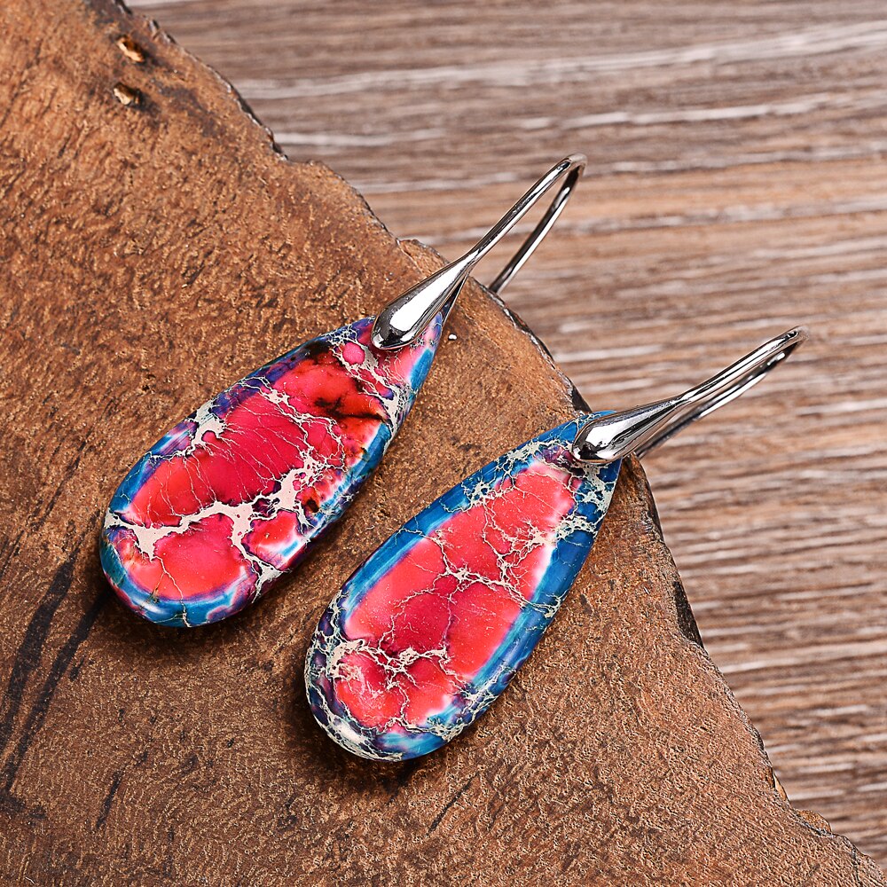 Imperial Jasper Teardrop Earrings