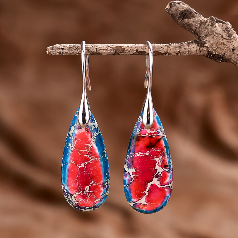 Imperial Jasper Teardrop Earrings