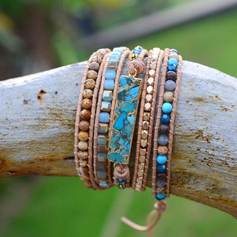 Golden Ocean Turquoise Bracelet
